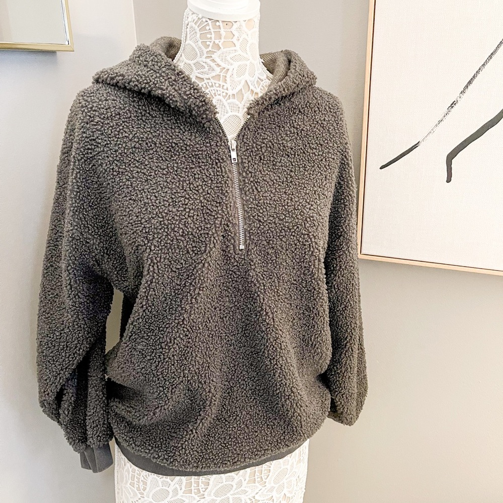 Teddy Bear Quarter Zip Hoodie